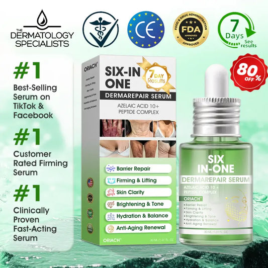 𝐎𝐫𝐢𝐚𝐜𝐡® 𝐀𝟏𝟎+ 𝟔-𝐢-𝐞𝐧 𝐃𝐞𝐫𝐦𝐚𝐑𝐞𝐩𝐚𝐢𝐫 𝐒𝐞𝐫𝐮𝐦 𝐅𝐃𝐀-𝐆𝐨𝐝𝐤𝐣𝐞𝐧𝐭 – Strammer opp slapp hud, reduserer blåmerker og senil purpura, og forbedrer keratinproduksjon, seboreisk dermatitt og follikulær keratose.