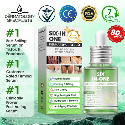 𝐎𝐫𝐢𝐚𝐜𝐡® 𝐀𝟏𝟎+ 𝟔-𝐢-𝐞𝐧 𝐃𝐞𝐫𝐦𝐚𝐑𝐞𝐩𝐚𝐢𝐫 𝐒𝐞𝐫𝐮𝐦 𝐅𝐃𝐀-𝐆𝐨𝐝𝐤𝐣𝐞𝐧𝐭 – Strammer opp slapp hud, reduserer blåmerker og senil purpura, og forbedrer keratinproduksjon, seboreisk dermatitt og follikulær keratose.