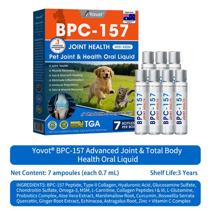 AVA Recommended | Official  DE  Store 🐶🐱Yovot® BPC-157 Advanced Joint & Total Body Health Oral Liquid -(For Dogs, Cats & Mammals. One Bottle Daily, Results in 7 Days)