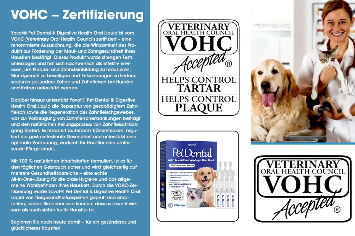 [Offizieller Shop] Yovot® Pet Dental Zahn & Verdauungsgesundheit Orale Lösung – Frischer Atem, weniger Zahnstein & Förderung der Zahnfleischregeneration, stabilisiert die Zähne (für Katzen & Hunde) – Heute 70 % sparen!