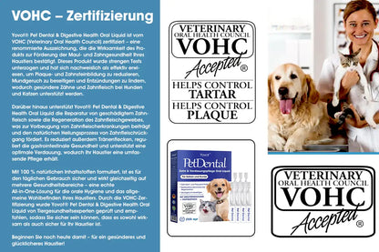 [Offizieller Shop] Yovot® Pet Dental Zahn & Verdauungsgesundheit Orale Lösung – Frischer Atem, weniger Zahnstein & Förderung der Zahnfleischregeneration, stabilisiert die Zähne (für Katzen & Hunde) – Heute 70 % sparen!