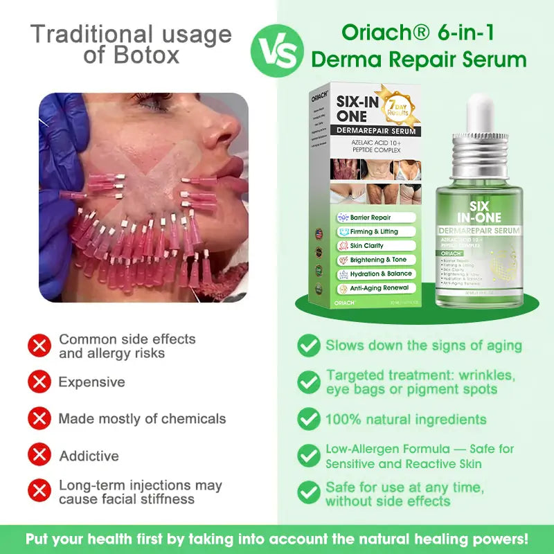 𝐎𝐫𝐢𝐚𝐜𝐡® 𝐀𝟏𝟎+ 𝟔-𝐢-𝐞𝐧 𝐃𝐞𝐫𝐦𝐚𝐑𝐞𝐩𝐚𝐢𝐫 𝐒𝐞𝐫𝐮𝐦 𝐅𝐃𝐀-𝐆𝐨𝐝𝐤𝐣𝐞𝐧𝐭 – Strammer opp slapp hud, reduserer blåmerker og senil purpura, og forbedrer keratinproduksjon, seboreisk dermatitt og follikulær keratose.